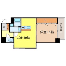 高栄京町マンションの物件間取画像